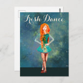 美しいアイリッシュダンサー懸命シューダンス ポストカード (正面/裏面)