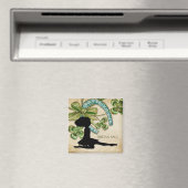 美しいアイリッシュダンサー、シャムロックと馬蹄形 マグネット (インサイチュ (食洗機))