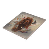 美しいアイリッシュレッドセッター タイル (側面)