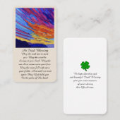 美しいアイリッシュ賛美の記念祈りの言葉カード 名刺 (正面/裏面)