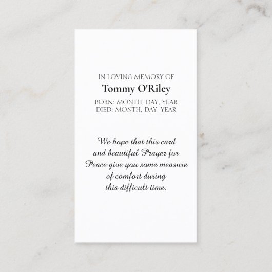 美しいアイリ賛美ッシュの紫の緑 名刺 (裏面)