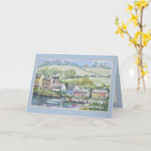 美しいアイルランドの海辺のオーダーメイド50歳誕生日 カード (黄色い花)