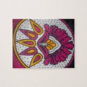 美しいアカラフルフリカ織物モチーフプリント ジグソーパズル (横)