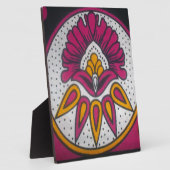 美しいアカラフルフリカ織物モチーフプリント フォトプラーク (側面)