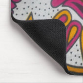 美しいアカラフルフリカ織物モチーフプリント マウスパッド (コーナー)