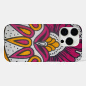 美しいアカラフルフリカ織物モチーフプリント Case-Mate iPhoneケース (裏面 (横))