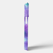 美しいアクアパープル絞り染め水色+名前 Case-Mate iPhoneケース (裏面 / 右)
