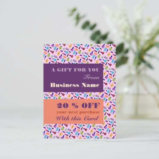 美しいアクセサリービューティシャン&美容師ガーリー ポストカード (スタンド正面)