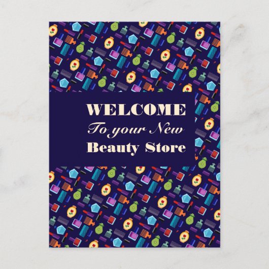 美しいアクセサリービューティシャン&美容師ガーリー ポストカード (正面)