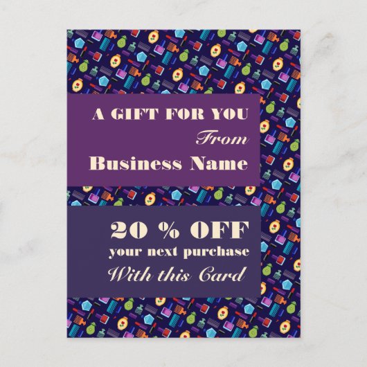 美しいアクセサリービューティシャン&美容師ガーリー ポストカード (正面)