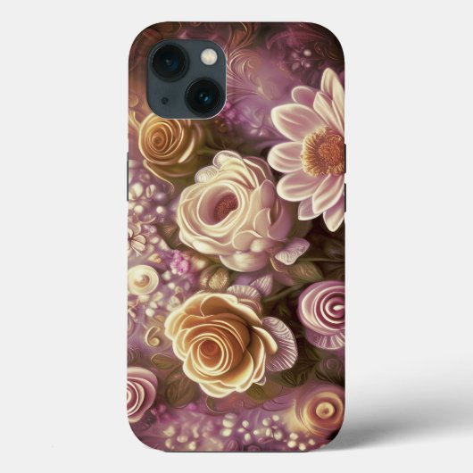 美しいアクリルフラワーパターンケースメイトiPhone Case-Mate iPhoneケース (裏面)