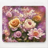 美しいアクリル花柄マウスパッド マウスパッド (正面)