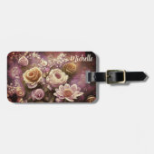 美しいアクリル花柄ラゲッジタグ ラゲッジタグ (正面横)