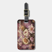 美しいアクリル花柄ラゲッジタグ ラゲッジタグ (正面縦)