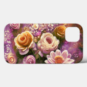 美しいアクリル花柄 Case-Mate iPhoneケース (裏面 (横))