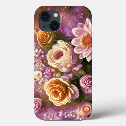 美しいアクリル花柄 Case-Mate iPhoneケース (裏面)