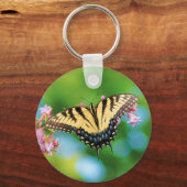 美しいアゲハチョウの花のかわいらし蝶 キーホルダー (正面)