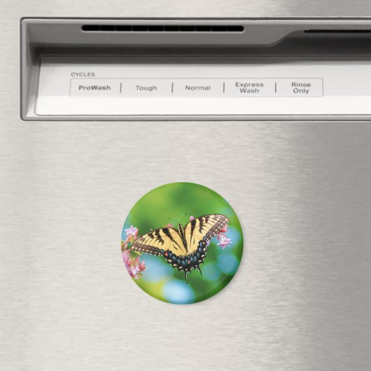 美しいアゲハチョウの花のかわいらし蝶 マグネット (インサイチュ (食洗機))