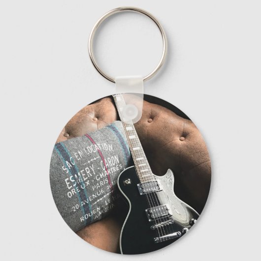 美しいアコースティックギター キーホルダー (正面)