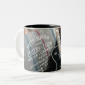 美しいアコースティックギター ツートーンマグカップ (正面左)