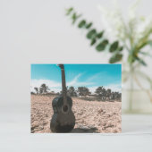 美しいアコースティックギター ポストカード (スタンド正面)