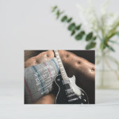 美しいアコースティックギター ポストカード (スタンド正面)