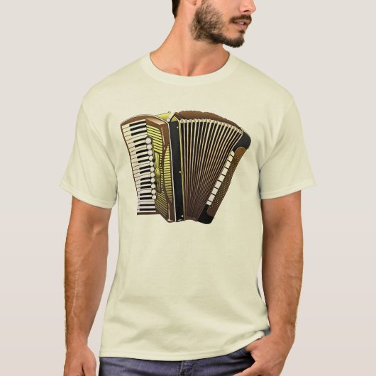 美しいアコーディオン楽器 Tシャツ (正面)