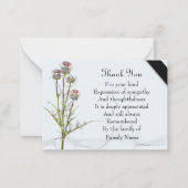 美しいアザラシ花ありがとう ノートカード (正面)