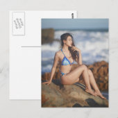 美しいアジアのビキニ写真模型 ポストカード (正面/裏面)