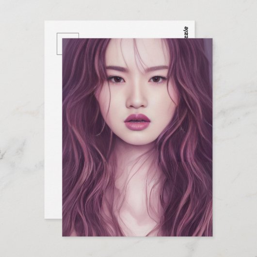 美しいアジアの女性はがき ポストカード (正面/裏面)