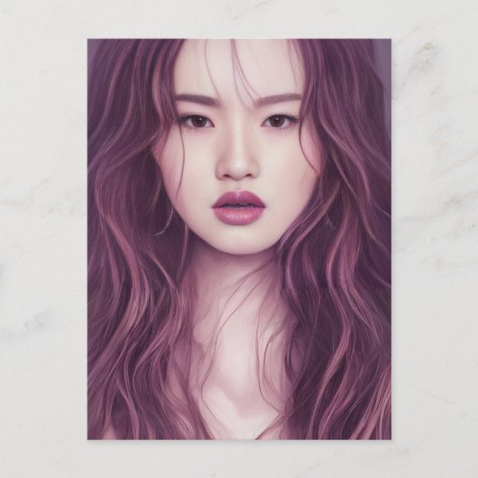 美しいアジアの女性はがき ポストカード (正面)