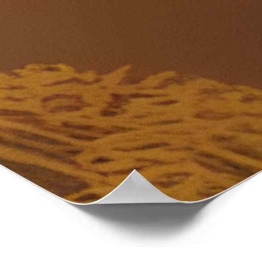 美しいアジア女性芸者赤金ゴールド ポスター (角)