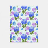 美しいアジサイ フリースブランケット (正面)