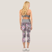 美しいアジ日本のア桜フローラ カプリレギンス (裏面)