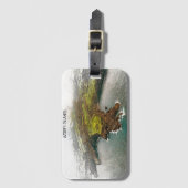 美しいアゾレス諸島の海岸線ビュー ラゲッジタグ (正面縦)