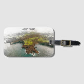 美しいアゾレス諸島の海岸線ビュー ラゲッジタグ (正面横)