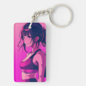 美しいアニケガールキーチェーン キーホルダー (裏面)