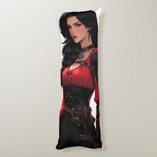 美しいアニメの女性ファンタジー ボディピロー (裏面 (縦))
