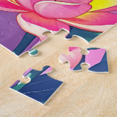 美しいアニメの少女と花 ジグソーパズル (側面)