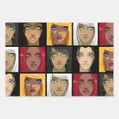 美しいアニメガールズ ラッピングペーパーシート (正面)