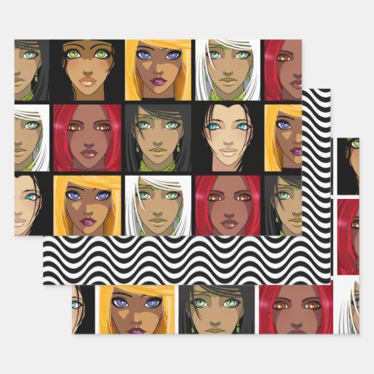 美しいアニメガールズ ラッピングペーパーシート (セット)