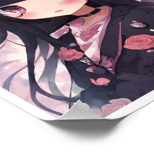 美しいアニメスタイルガールポスター ポスター (角)