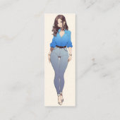 美しいアニメ女性 スキニー名刺 (裏面)