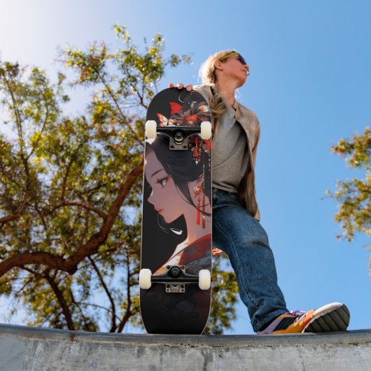 美しいアニメ芸者 スケートボード (室外1)