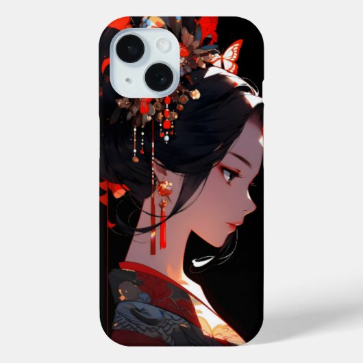 美しいアニメ芸者 Case-Mate iPhoneケース (裏面)