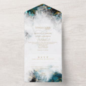 美しいアパタイトクリスタルジオード オールインワン招待状 (内側)