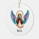 美しいアフガン犬の記念碑 セラミックオーナメント (左)