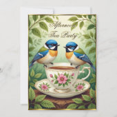 美しいアフタヌーンティーカラフルパーティー 招待状 (正面)