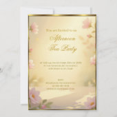 美しいアフタヌーンティーカラフルパーティー 招待状 (裏面)