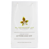 美しいアフターケア抱き枕グリーンオーキッドの水色 スモールペーパーバッグ (正面)